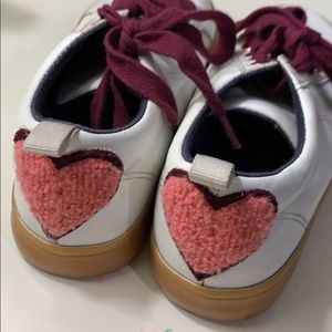 White leather sneakers